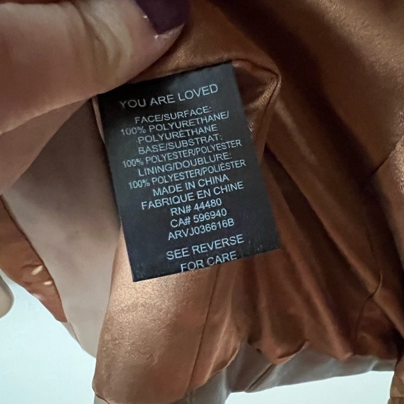 NWT AFRM Agnes Vegan Leather Maxi Blazer Camel Brown Sz M - Picture 7 of 9